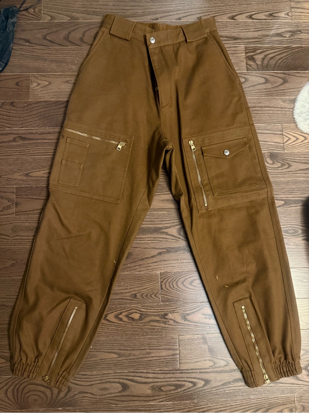 Alexander McQueen Structured Canvas Cargo Trousers